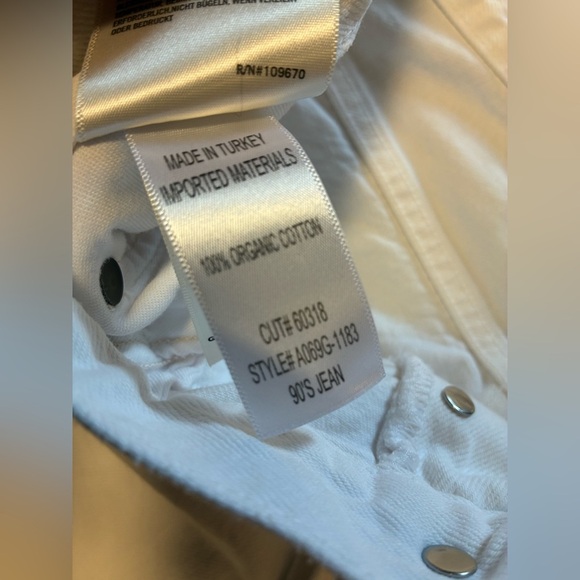 Agolde 90s Jean White Denim Distressed Size 30 - Picture 8 of 8